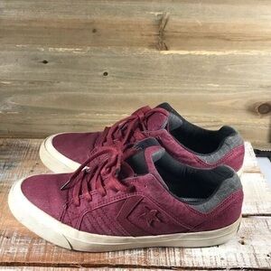 Converse Burgundy and Gray Sneakers